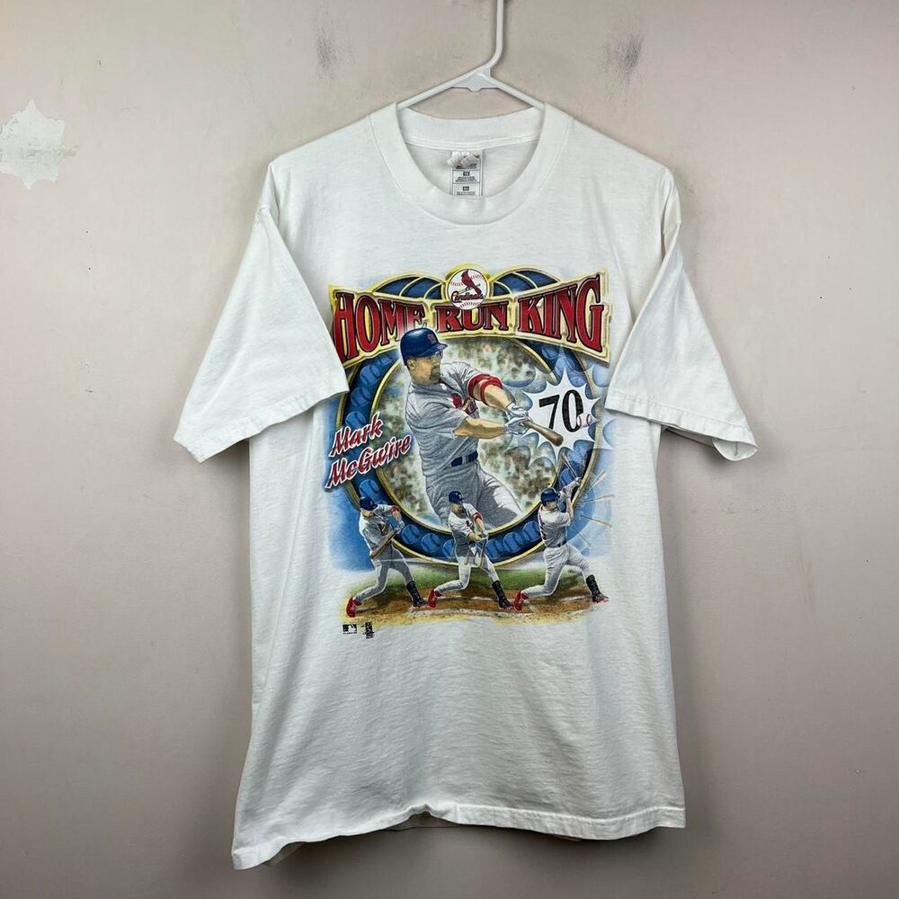 Vintage Mark McGwire Home Run King 1998 Greatest Hits Shirt Size XL